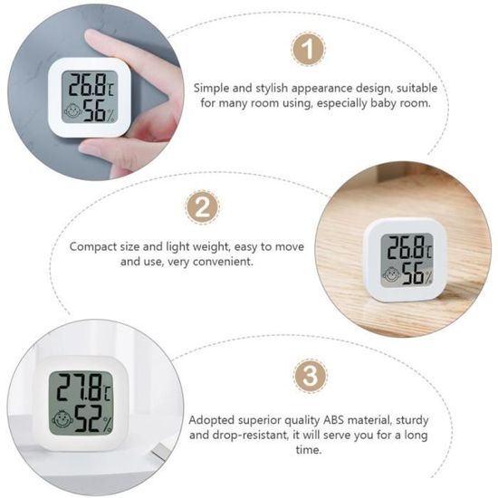1pc Menage Thermometre Hygrometre Chambre Bebe Precis Maison Affichage De Surveillance Humide Sec Pour Thermometre Bebe Cdiscount Puericulture Eveil Bebe