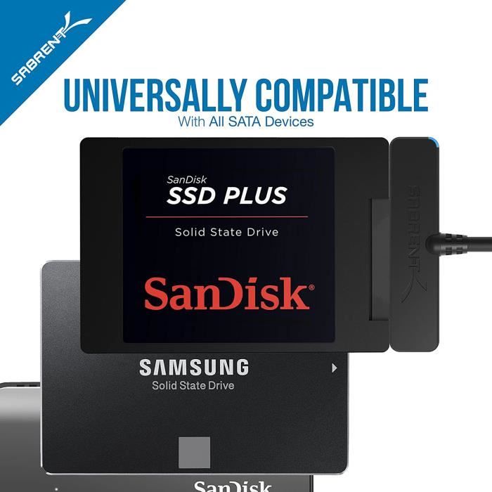 Adaptateur USB 3.1 pour HDD/SSD SATA - Convertisseurs et