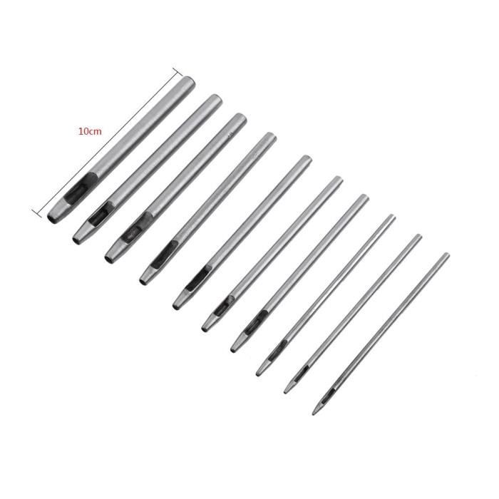 Tomotato Ensemble Poinçons Creux Cuir - Motifs Cœur, Étoile, Goutte - Outils Découpe Cuir Bricolage