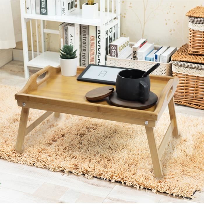 Plateau De Service Rectangulaire 20x16 Pouces Avec Poignées – Style Moderne – Idéal Table Basse