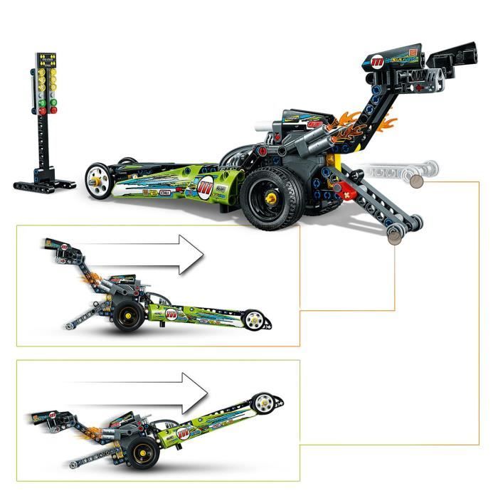 LEGO® Technic 42103 Le dragster, Voiture de Course, Véhicule