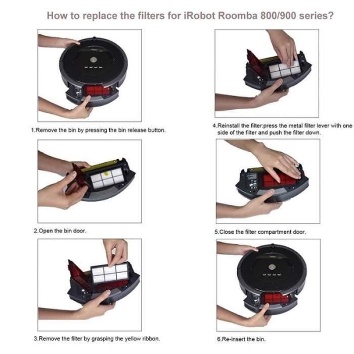 Acheter lot de 10 pièces de rechange pour iRobot Roomba série 6 en ligne
