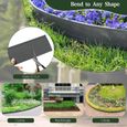 WOLTU Bordure de pelouse Flexible en Plastique, Bordure de Jardin avec Bord supérieur Rond, Pliable et découpable, 6m, Gris foncé-4