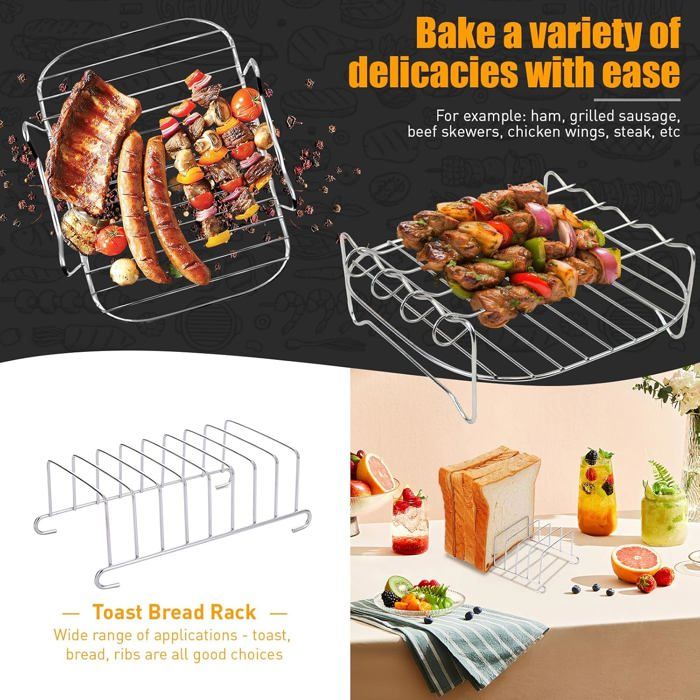 18CM Air Fryer Accessoires, 2 Pièces Moule Silicone Airfryer pour