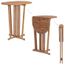 Table De Bar Pliable Bois De Teck Massif 100x65x105 Cm Achat