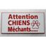 plaque gravée CHIEN MÉCHANT format 48 X 100 MM