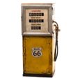 Pompe à essence - AMADEUS - 53 cm Jaune - Meuble de bureau - 1 tiroir - Fer et bois de manguier-0