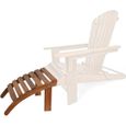 Repose-pieds confort en bois d'acacia - CASARIA - Pour chaises transats de jardin - 7 lattes en bois-0