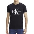 T shirt Calvin Klein Core monogramme slim Noir Homme-0