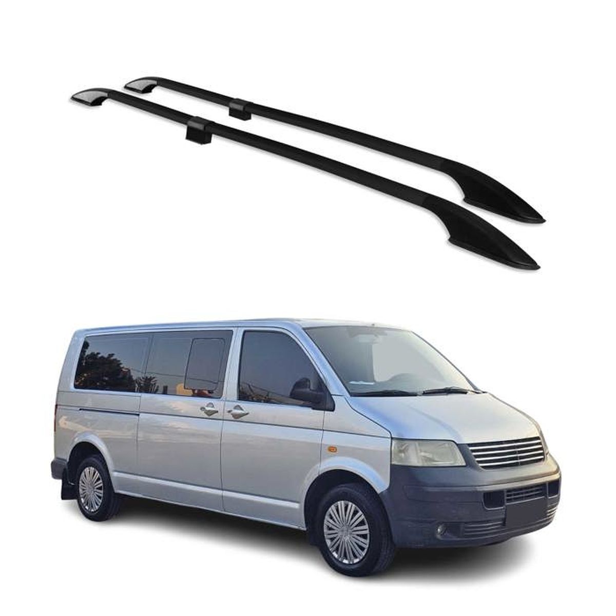 Barres de toit longitudinales pour VW T5 Multivan 20032015 L1