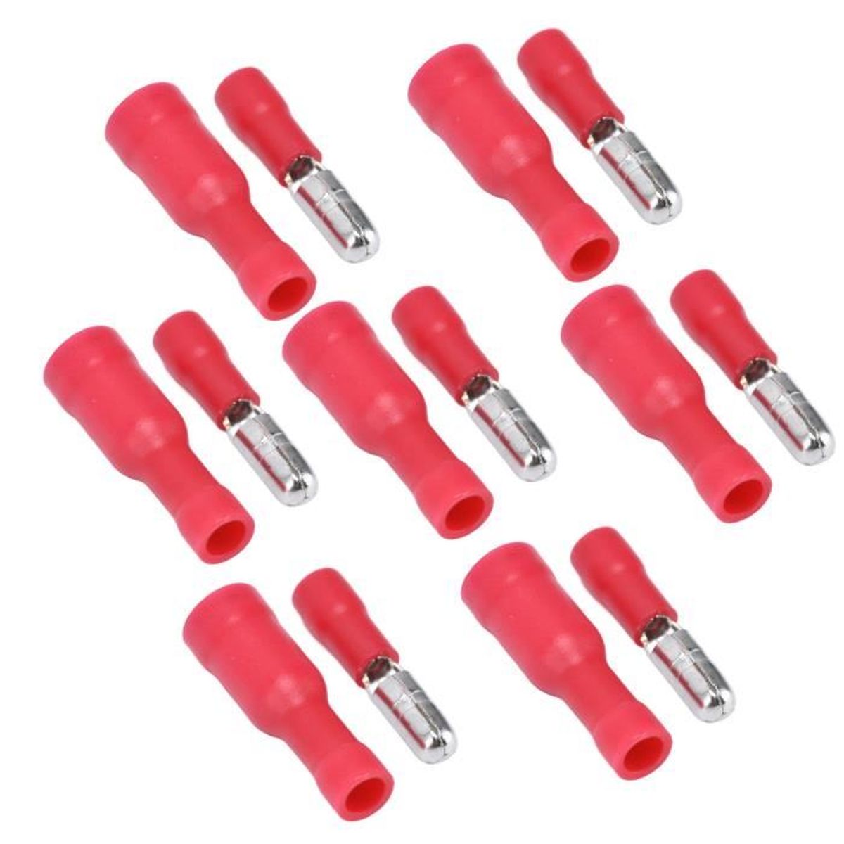 100 Connecteurs Femelles à Sertir Non Isolés 6,3 Mm - Pour épissure De Fils électriques