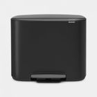 BRABANTIA Poubelle à pédale Bo - 3 x 11 L - Matt Black