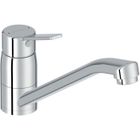 Mitigeur de cuisine bec droit - JACOB DELAFON - EO - Hauteur sous bec 11,9 cm - Avec flexibles - Finition chrome