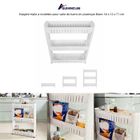 Desserte de cuisine triple à roulettes en plastique Blanc 54 x 12 x 71 cm - QUIIENCLEE