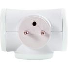 WATERLILY Bloc prise Triplite 3x16A - WATT&CO - Blanc - Tête rotative 180° - 3 prises - Intérieur