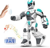Robot télécommandé programmable RC pour enfants, grand jouet de 40 cm avec chant, danse, détection de gestes et commande vocale