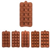 Lot De 6 Moules À Chocolats En Silicone, Différents Moules À Chocolat , Moules En Silicone Pour Bonbons Et Chocolats