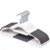 20x anti-dérapante mince cintres en plastique pour accrocher cravate/bretelles/écharpe/ceinture（42x22cm）