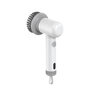 Brosse de nettoyage électrique, épurateur rotatif, épurateur de douche à main sans fil avec 4 têtes de brosse interchangeables
