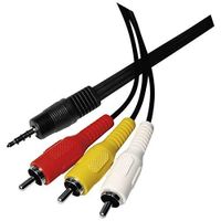 INECK® Jack a 3 RCA Male Adaptateur AV Extension Cable pour TV VCD DVD 2M