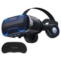 Lunettes 3D VR Réglable Léger Professionnel Antibruit Casque VR Confortable à 360 Degrés pour Films avec avec télécommande B01