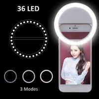 LESHP 2PCs Anneau LED Selfie Lampe Lumière de remplissage Flash pour Téléphone 36 LED