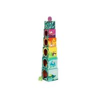 Cubes empilables Moulin Roty Dans la jungle Multicolore