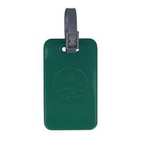 Étiquette bagage couleur motif vert – France – PVC vernis – Protection des données personnelles non visibles - 10,6 x 6,2 cm