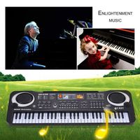 ENFANT Synthetiseur Clavier à 61 touches jouet musical cadeau électrique piano avec Microphone UE plug outil pédagogique précoce