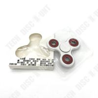 TD® Fidget Spinner Toy - Hand Spinner - Tri-Spinner - Jouet Anti stress et Anxiété- Bicolore Rouge blanc