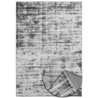 Tapis Modern Abstrait - Doux - Lavable en Machine - Antidérapant - Fibre Polyester Premium - Argenté - 120x160cm