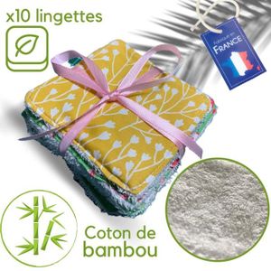 LINGETTES BÉBÉ X10 lingettes Démaquillantes & pour bébé en coton de bambou ultra doux écologique éco-friendly