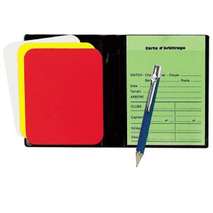 Kit d/'arbitre cartes disciplinaires stylo à bille MyReferee Kit d/'arbitre avec mini ballon de football avec cartes de jeu Schiri