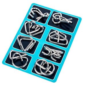 PUZZLE Pack bleu - Puzzle anneau chinois en métal pour en
