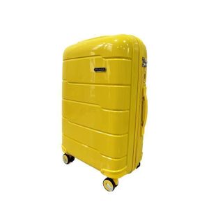 VALISE - BAGAGE Valise Rigide et Souple en Polypropylène - Taille 65cm en Jaune- Cadenas TSA Intégré - Ultra Léger - 4 roulettes Doubles