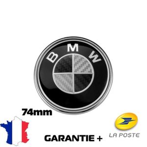 INSIGNE MARQUE AUTO LOGO 74mm BMW CAPOT SERIE 7 E65 BADGE EMBLÈME Fibr