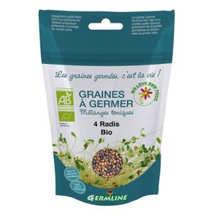 GRAINE - SEMENCE Germline Graines à Germer Mix 4 Radis Bio 100g