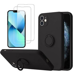 Pack Coque Silicone Noire + Verre Trempé Pour IPhone 12 / 12 Pro - Little Boutik - France