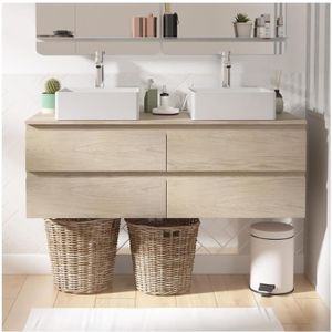 Meuble double vasque 160 cm, meuble lavabo 160 cm, meuble sous vasque 160  cm Avellino