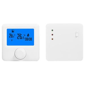 THERMOSTAT D'AMBIANCE Thermostat numérique sans fil RF MOTHINESSTO - Fonction de mémoire en cas de panne de courant - Blanc
