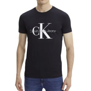 T-SHIRT T shirt Calvin Klein Core monogramme slim Noir Hom