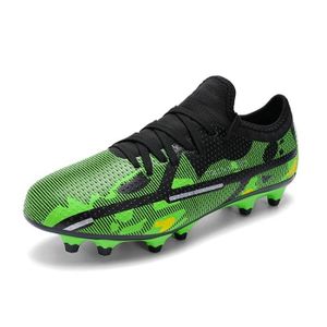 Crampons Chaussures De Football-OOTDAY Garçon Faible Top Spike Antidérapant Entrainement Sport Adolescents-Vert