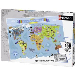 PUZZLE Puzzle Carte du Monde Nathan 86806 - 150 pièces av