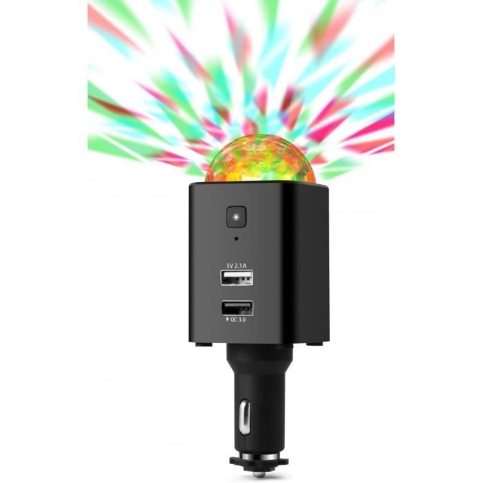 Lampe Boule Disco Rechargeable USB, 7 Couleurs RGB Boule à Facette  Contrôlée par Musique, D'éclairage Stroboscopique Rotatif Mini avec Base  Magnétique, pour Bar de Fête de Mariage Club KTV, 1 Pack 