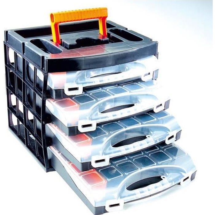 Boîte a outils de rangement avec 41 tiroirs 2 pcs Plastique