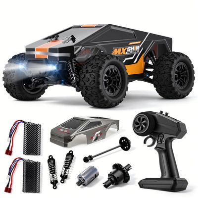 Voiture Télécommandée 1:18 20 Km/h - RC Tout Terrain 2.4GHz Avec Lumières, Double Batterie, Cadeau Enfant Buggy Télécommandé Rechargeable