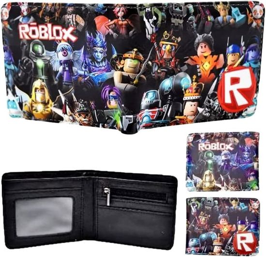 Portefeuille Enfant Roblox En Cuir PU - Motif Dessin Animé - Dimensions 11.5x9.5x2 Cm - Multifonction - 4