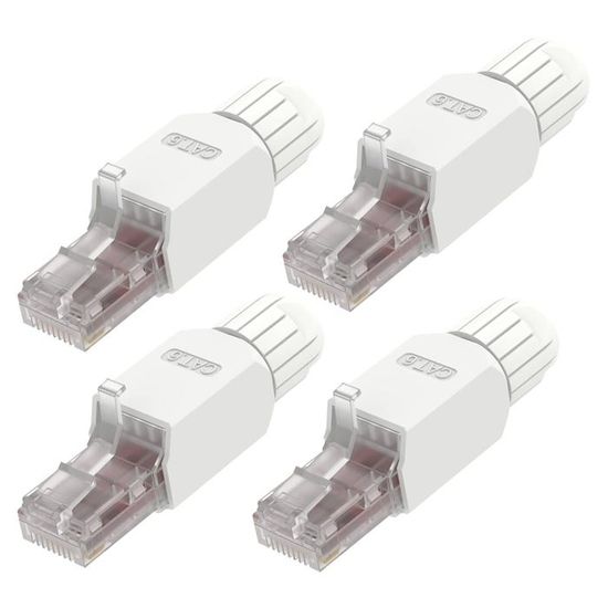 VCELINK Connecteur RJ45 Sans Outil CAT6, Prise UTP Réutilisable