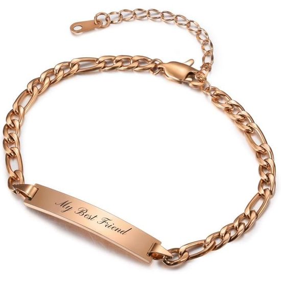 Bracelet De Cheville Personnalisable Avec Nom - Plaqué Or 18 Carats - Réglable Et Imperméable - Cadeau Femme