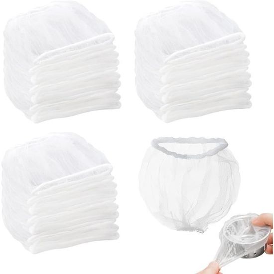400 Filets D'évier Jetables 9 X 8 Cm - Maille Fine, élastiques, Pour Filtrer Déchets Alimentaires, Cheveux, épluchures
